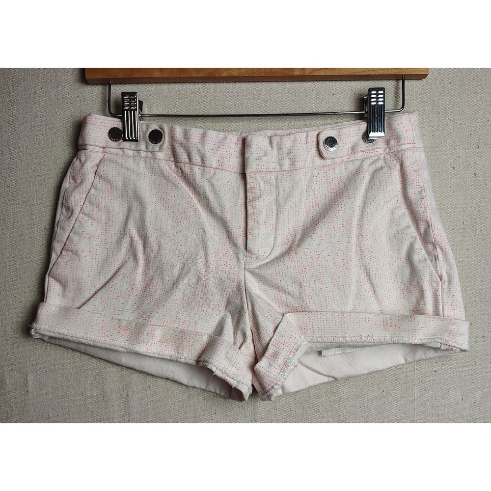 Calvin Klein Shorts Cuffed‎ Hem Pockets Casual Summer White Pink Size 0 W